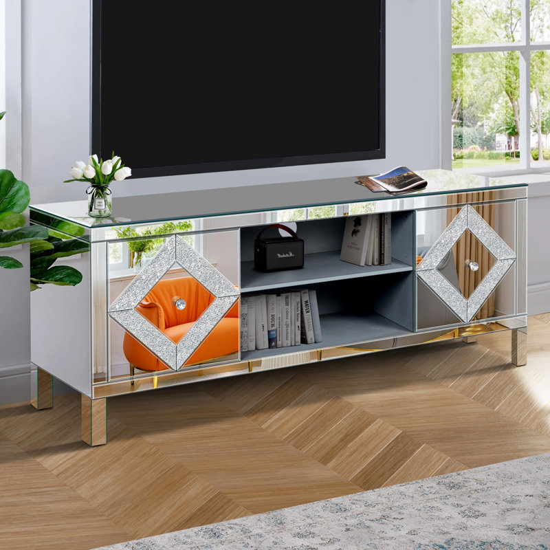 Mirror tv table discount